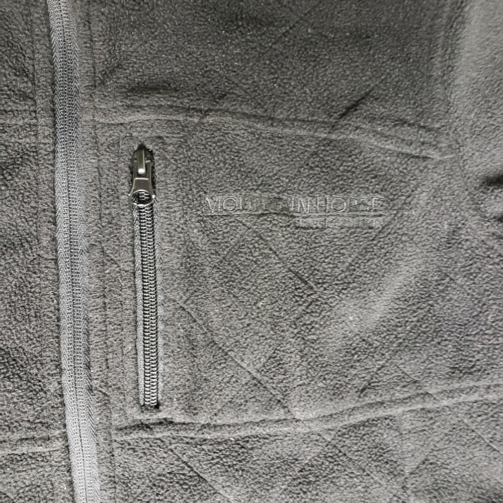 MOUNTAIN HORSE Fleece Quilted Black Zip Up Jacket "Crystal" Size Small - Picture 10 of 16